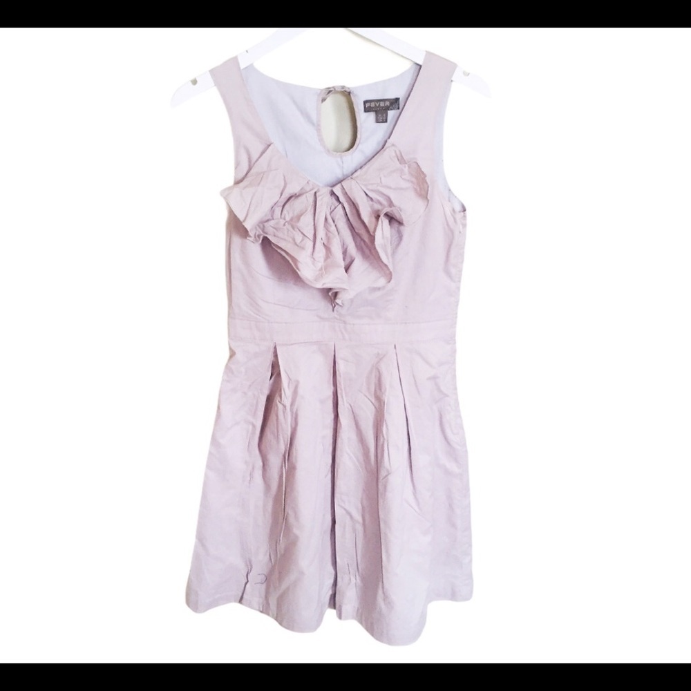 FEVER LONDON Y2K Grey Sleeveless Ruffle Keyhole Mini Dress Size 8 - Picture 5 of 10